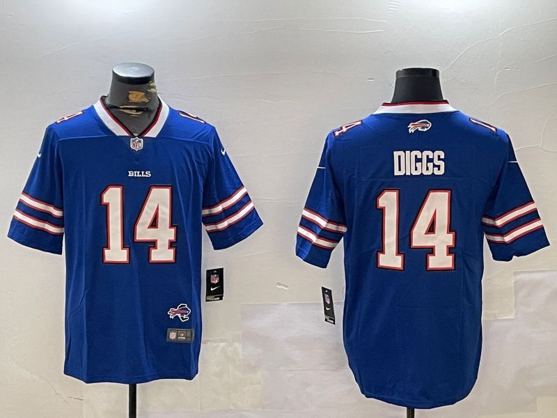 Men Buffalo Bills #14 Diggs Blue Second generation 2024 Nike Limited NFL Jersey style 2->buffalo bills->NFL Jersey